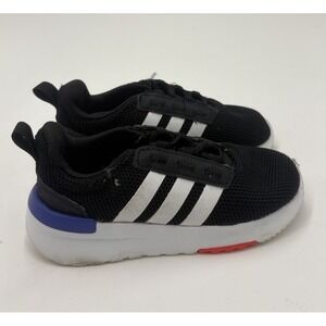 Adidas Kids Boys Racer‎ TR21 Sneakers Black Blue White Size 8K